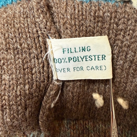 L.L. Bean Vintage 100% Wool Nordic Snow Zip Front Sweater Ski Vest Women L - Picture 10 of 15